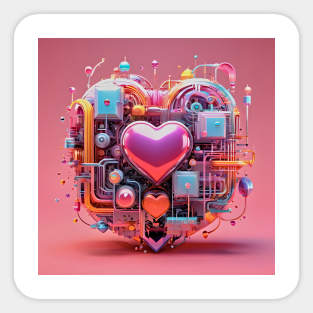 Heart transistor Sticker